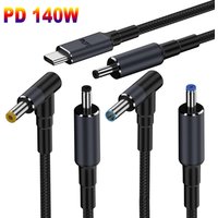 180CM USB Type C To DC Cable PD 140W Laptop Power Supply Cord 20V 7A Converter Line Fast Charging Wire for HP/Dell/Asus