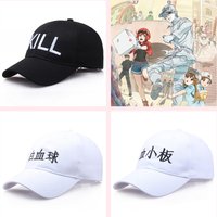 Anime Cells at Work! Hat White Blood Cell Platelet Red Blood Cell Casual Baseball Cap Unisex Adjustable Sun Hat Duckbill Cap