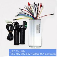 AliExpress NONE Brushless motor controller 36V/48V/60V/64V 1500W 45A with LCD Power Display Throttle Repair Kit for E-Bike tricycle Scooter
