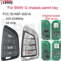 Lenny FCC:N5F-ID21A 433-434MHz 49chip original board smart key for BMW G chassis series 5 6 7 X3 X5 X7 G01 G02 G08 G30 G31 G32+