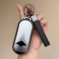 Grey TPU Car Fob Key Case Cover Protector for Bmw Mini Countryman Cooper One 2023 2024 Remote Accessories Holder Shell Keychain