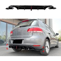 Rear Bumper Lip Diffuser Spoiler Splitter Protector Car Styling For VW Golf 6 MK6 Standard TDI TSI 2008-2013 ABS Bodykits Tuning