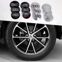 4pcs 56mm Car Emblem Wheel Hub Center Cap Stickers For Audi TT RS3 RS4 RS5 RS6 RS7 RS8 Quattro SLINE RS