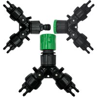 Tap Adapter Connector Drip Irrigation System 2-Way 4-Way Splitter EURO USA 3/4'' to 1/4'' Pipe for Garden Watering Hose