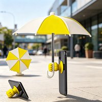 Outdoor Live Phone Mini Umbrella Waterproof Rainproof Universal Smartphone Sun Shade Portable Car Phone Holder Umbrella