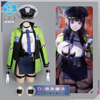 D: Killer Wife Secret Police Uniform D Killer Wife Cosplay Costume with Hat Outfit for Parties Anime NIKKE Role Playing Costumes