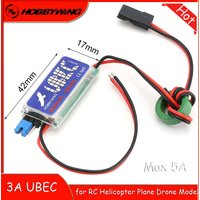 Hobbywing 3A UBEC Max 5A 5V/6V Lowest RF Noise BEC 2-6S Lipo Switching Regulator for RC Helicopter Plane Drone RC Model Parts