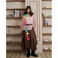 A Cute Star Nylon Scarf with Handmade Double-Layered Five-Pointed Star Decoration, Cute Star Neck Warmer for Spring, Autumn, and Winter, Handmade