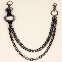 Gun Balck Color Hip-hop Pants Belt Chains Jewelry Accessories image 4