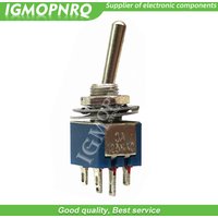 5PCS/lot SMTS-102 SMTS-202 Light Blue Sub-Miniature Toggle Switch ON-ON SPDT 3-Pins 3A 125VAC 1.5A Amps 250VAC DL 6PIN