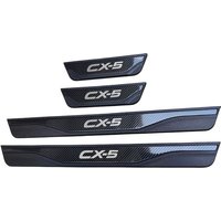 Chromowane nakładki progowe ze stali nierdzewnej, osłony progu, pedały ochronne do Mazda CX-5 CX5 KF 2013 2015 2017 -2022, akcesoria tuningowe
