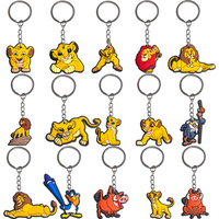 15pcs/set Anime Keychain Disney The Lion King Cute Keyring Ornament Key Chain Car Pendant Kids Gifts