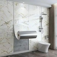 40cm Waterproof Thick Wallpaper, Marble-imitation Tile Self-adhesive Wall decals, Easy Installation on Bathroom Living Room Wall