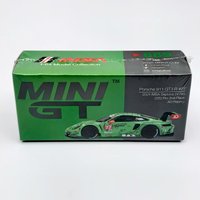 MINI GT 1:64 889 model of 911 GT3R #77, a cast imitation static alloy car model, a boys' toy collection decoration item.