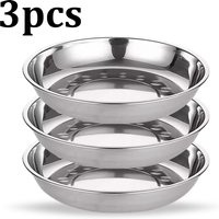 multifunctional stainless steel plates, heat-resistant and anti drop, salad plate, suitable outdoor dining, family activities