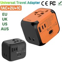 Universal Travel Adapter Plug, Multi-Country Power Socket Converter,Portable Charger for Europe US UK Asia Travel Business