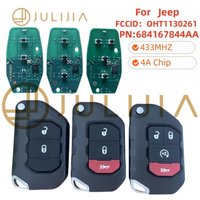JULIJIA PCF7939M 4A 433MHz Bezkluczykowy Pilot Smart Key Jeep Wrangler JL Gladiator 2018-2022 FCC ID:OHT1130261 68416-782AA