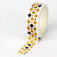 NEW 1PC. 10M Decorative Honey Bee Honeycomb Hearts Washi Tape for Scrapbooking Planner Masking Tape Cute Papeleria