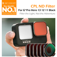 K&F CONCEPT CPL ND Filter Set for GoPro Hero 10/11/12/13 Black Variable ND8 ND16 ND32 ND64 ND1000 ND2-32 ND32-512 Action Camera