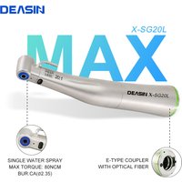 DEASIN Dental 20:1 Implant Contra Angle Fiber Optic Low Speed Handpiece with Water Tube Air Turbine X-SG20L Dentistry Equipment