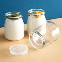 Wishing Bottle Pudding Jars 100ML High Temperature Resistant Yogurt Container Storage Cups with Lid
