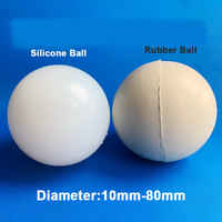 New Arrival Mixed Solid Rubber Ball & Silicone Ball Elastic Bouncy Ball DIY Industrial Cleaning Kids Play Dual Use Dia 10-80mm