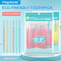 200 bags Fish bone toothpicks double headed plastic toothpicks, interdental brushes, disposable household use