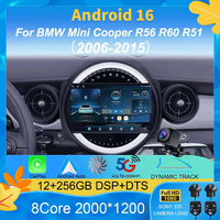 Radio samochodowe Android 16 do BMW Mini Cooper R56 R60 R51 2006 - 2015 GPS Carplay Nawigacja Stereo Auto DSP BT DVD Odtwarzacz Multimedialny