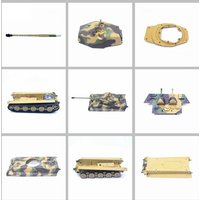 Henglong Tank Tiger King 3888A-1 Accessories Plastic Car Chassis Rear Lamp Plate Car Surface Gun Tower Surface Bottom Telescopic