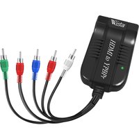 HDMI to Ypbpr Component Scaler Converter 5RCA RGB HDMI in R/L Video audio converter with dc Power cable for PC PS4