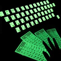 Spanish English Russian Arabic French Luminous Keyboard Stickers Letter Alphabet Layout Sticker For Laptop Desktop PC 2024 New