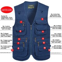 AliExpress NONE L-8XL Outdoor Multi-Pocket Vest, Rock Climbing, Hiking, Camping, Fishing, Mountain Climbing, Traveling, Cycling,Leisure,Vest