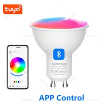 Tuya Bluetooth RGB Gu10 5W Spotlight 220V LED bulb Lamps Smart Life APP Group Control Timing Music Rhythm Dimming Ambient Light