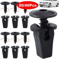 20/40pcs Auto Mudguard Lining Snap Screws Retainer Fastener Clips Bolt For VW Audi Seat N90974701 Universal Engine Cover Clips