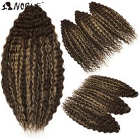 Noble 24Inch 300g Crochet Hair Curl Hair Water Wave Ombre Blonde Twist Crochet Hair Braid Hair Deep Wave Braiding Hair Extension