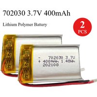 2PCS 702030 3.7V 400mAh Lithium Polymer Li-Po Rechargeable Battery for DIY MP3 MP4 GPS PSP DVR Speaker Toys Beauty Instrument