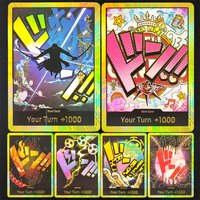 DIY One Piece TCG English DON!! Gold Ace Luffy Zoro Trafalgar Law Yamato Uta Sabo Rebecca Donquixote Rosinante Flash Card Toy