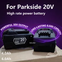 For Parkside 20V full range electric tool battery PAP B1 B3 hand drill battery A3/PAP 208 A1 4.0Ah 6.0Ah lithium-ion battery