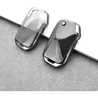 3 Bottons Folding TPU Shell Fob Holder for KIA Sportage R Stinger GT Sorento Ceed CD Cerato Forte 2018 2019 Car Key Case Cover