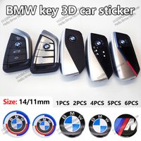 11mm and 14mm aluminum car key chains sticker Badge with BMW M Power i3 G08 F15 f1 G20 E34 F94 F95 G30 G11 g12 E36 auto parts