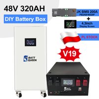 JK BMS V19 DIY Vertical Box 48V LiFePO4 Batteriegehäuse mit 16S 200A 51,2V DIY Kits 280ah 320AH 340AH BT 2A Balancer Neu