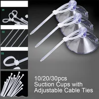 Fish Tank Suction Cups Clip Suction Hooks Adjustable Cable Ties Aquarium Accessories for Plants Binding Moss Shrimp Nest