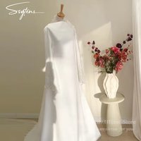 SSYTENS Modest Arabic Wedding Dresses Lace Long Sleeves A-Line O-Neck Muslim Bride Simple White Ivory Customized Bridal Gowns