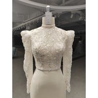 Bride accessories Long Sleeve High Neck Shinny Jacket Of Wedding Dresses For Girls To Wear
