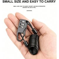 Motorcycle Bicycle Helmet Locks Durable Steel Wire Anti-theft Cable Digital Password Lock Portable Mini Safety Chain Padlock