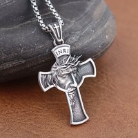 Fashion Christian Jesus Cross Pendant for Women Gift Charms Stainless Steel Men's Crisscross Necklaces Jewelry Gift Dropshipping