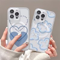 Clear TPU+PC Print Phone Case For IPhone 17 16 15 14 13 12 11 Pro XS Max X XR Plus Mini Air 17E 16E With Magnetic MagSafe Cover