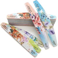 10Pcs Professional Nail Files Set 80/100/150/180/240 Grit Strong Sandpaper Nails File Manicure Supplies Nails Accessories Tools