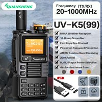 Quansheng UV-K6 krótkofalówka 5W Radio z pasmem lotniczym Tyep C Charge UHF DTMF FM Scrambler NOAA częstotliwość bezprzewodowa dwukierunkowa CB Radio