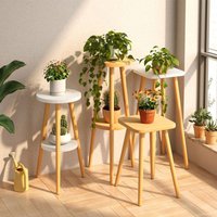 Multi Tier Plant Stand Indoor Outdoor Balcony Patio Garden Flower Pot Rack 2025 New Space Saving Rustic Wooden Metal Balcony